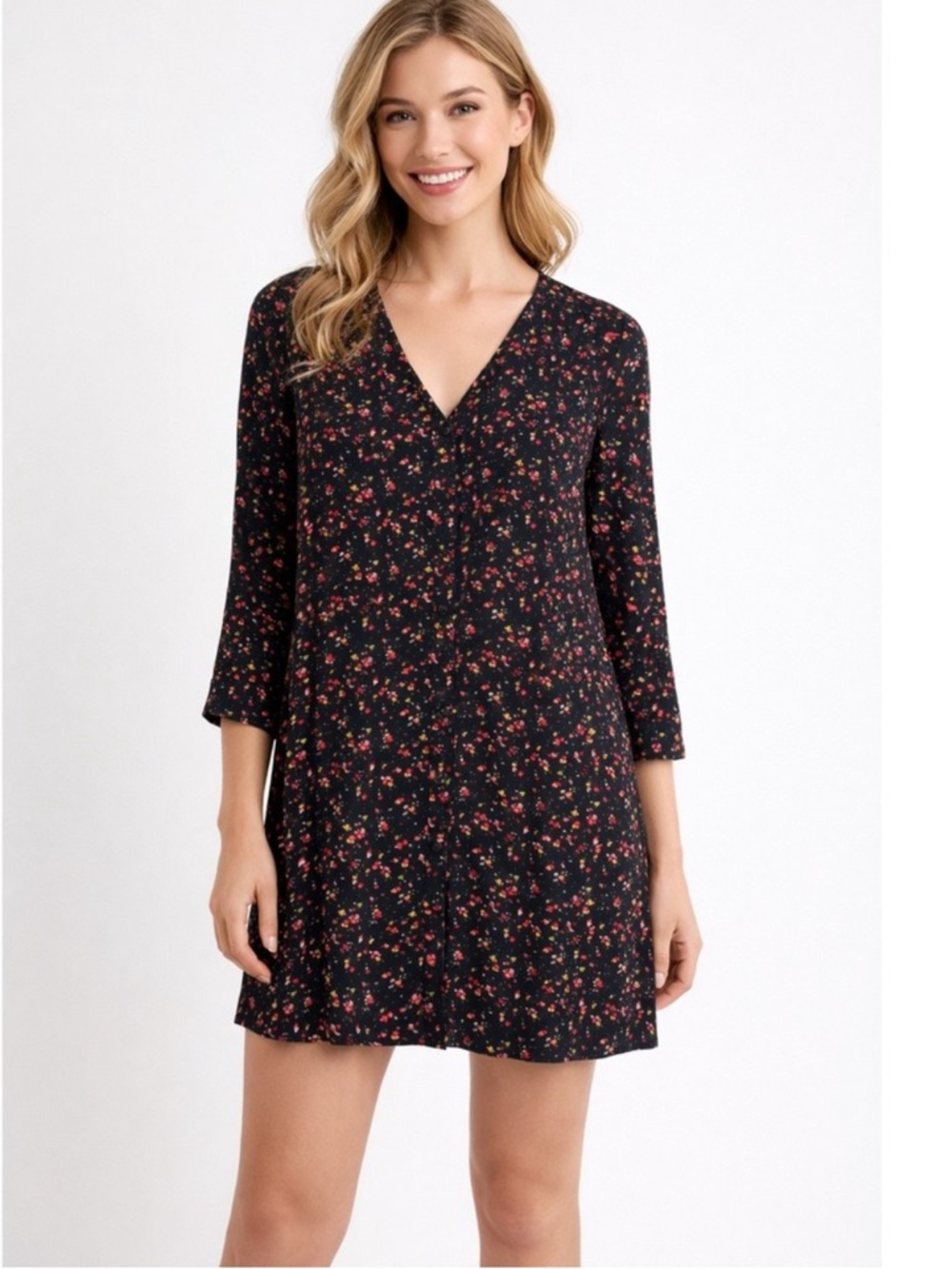Madewell x Sézane Elly Silk Shirt Dress sz XS #EE